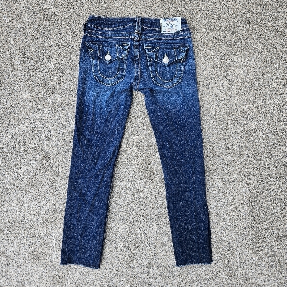 True Religion World Tour JULIE Skinny Jeans MADE IN USA Flap Pockets Size 26 - Picture 12 of 16